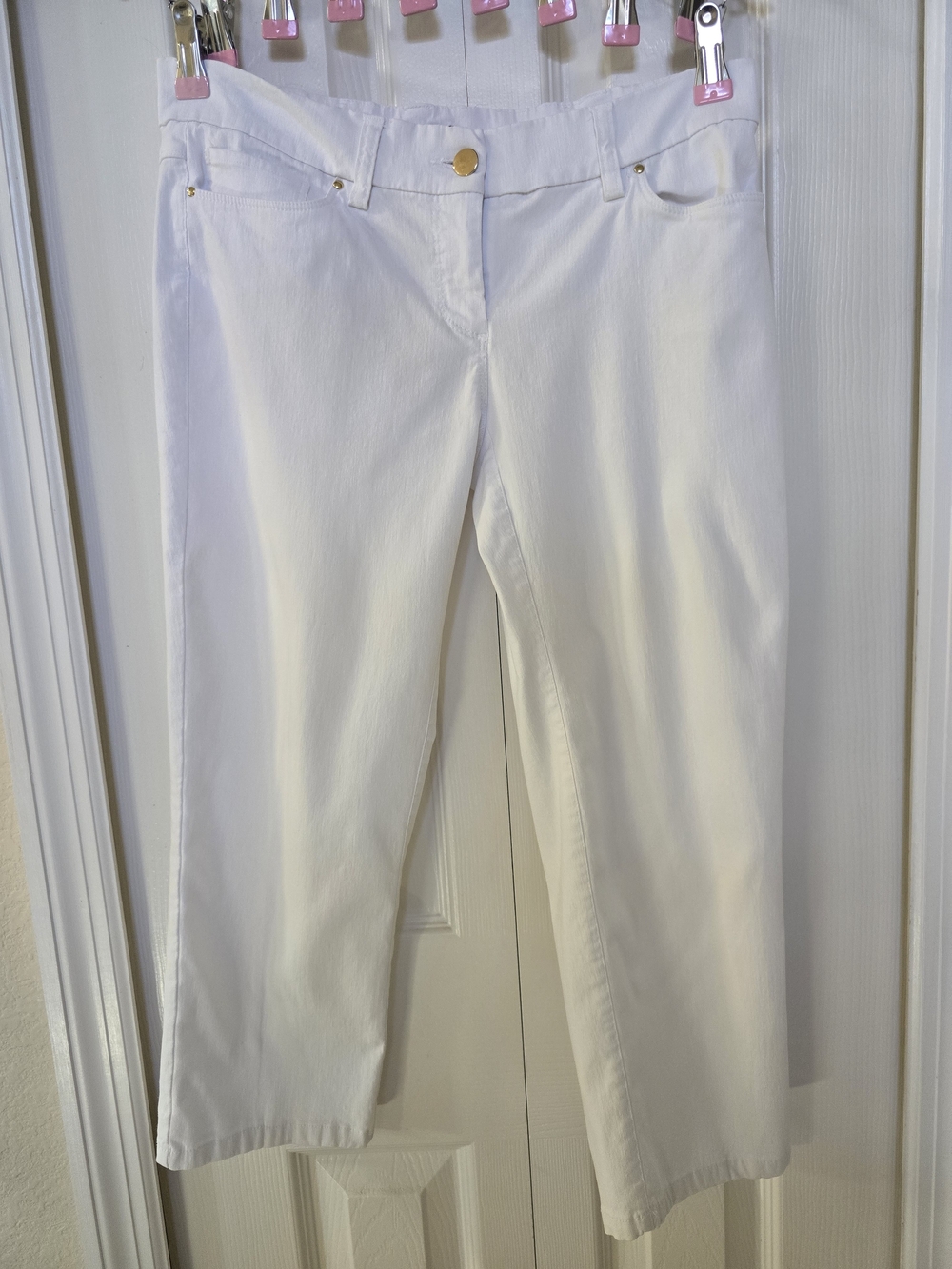 Alfani White Dress Pants with Subtle Trim